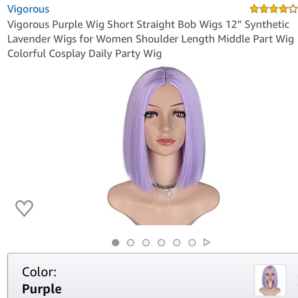 Purple wig NEVER WORN